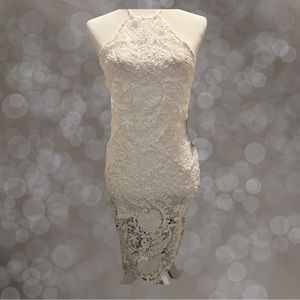 White Lace Tie up dress ✨